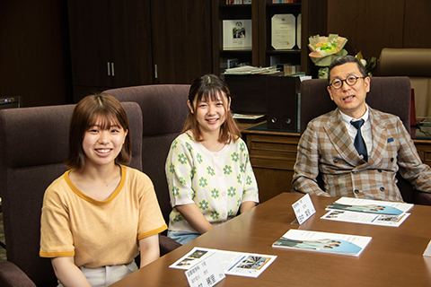 President, Korea and students