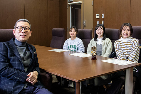 President, Korea, Dr. Kure, students