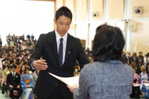 Mr. Yutsugu Mita, who is a representative of the supporters' association.