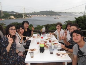 We all enjoyed a barbecue for dinner.