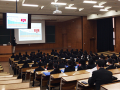 Everyone from Shimonoseki Secondary School came to school.