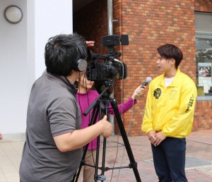 Mr. Kamibeppu, a third-year student at Department of Economics, chair of the University Festival Executive Committee.