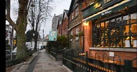 Christmas scene in Dublin