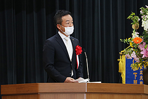 Congratulations to the guest, Shintaro Maeda, Mayor of Shimoseki